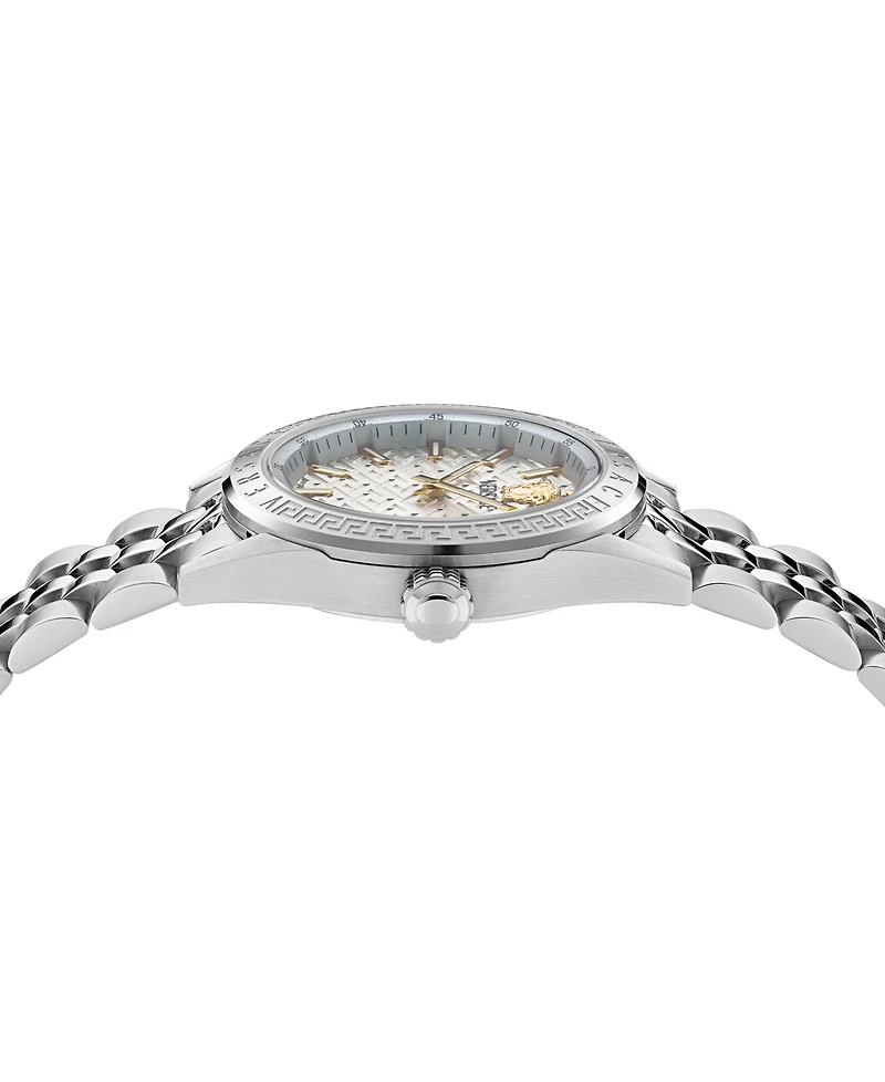 Versace Women's V-Code Silver Stainless Steel Bracelet Watch, 36mm