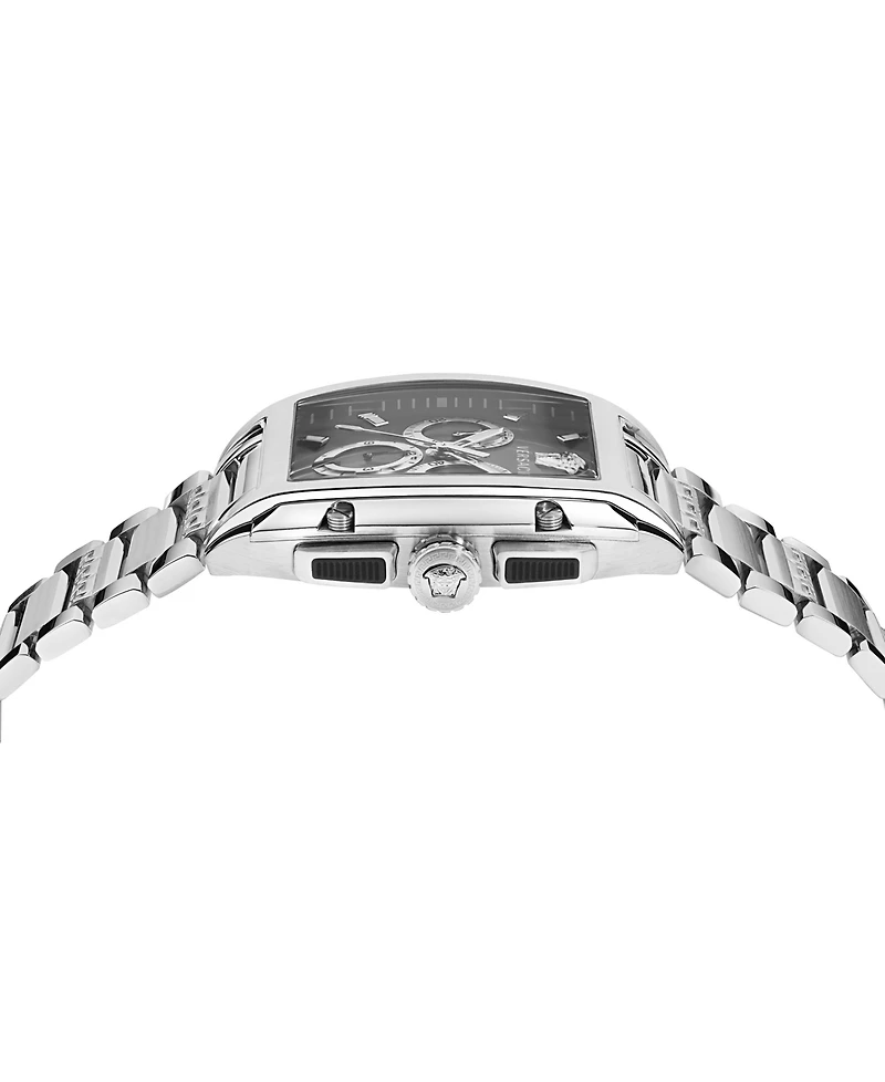 Versace Men's Dominus Silver Stainless Steel Bracelet Watch, 42X50mm