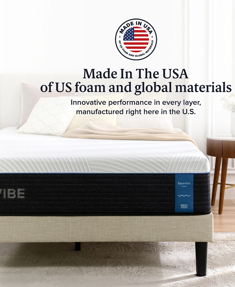 Zinus DreamVibe Essential 12" Hybrid Medium Plush Tight Top Mattress in a Box, Full