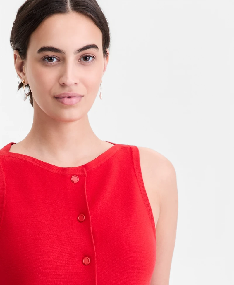 On 34th Women's Button-Front Milano Sweater Shell, Macy's Exclusive