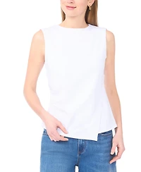 Vince Camuto Women's Mock Neck Asymmetrical Knit Blouse Top