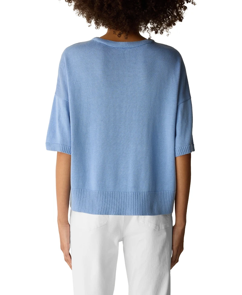 Eileen Fisher Women's Crew Neck Pull-On Top