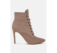 London Rag Nesta Stiletto Heel Lace Up Boots
