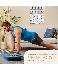 Lifepro Whole Body Vibration Plate Exercise Poster – Full-Body Workout Guide with Training Suggestions & Step-by-Step Instructions for Vibratio