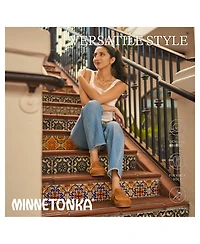 Minnetonka Women's Suede Adjustable Buckle Clogs