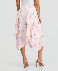 I.n.c. International Concepts Petite Printed Ruffled Midi Skirt, Created for Macy's