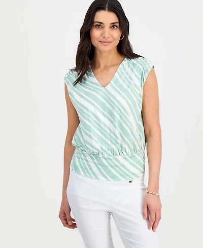 I.n.c. International Concepts Petite Printed Dolman-Sleeve Top, Created for Macy's