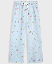 With Jules Girls 7-16 Wide-Leg Printed Sweatpants