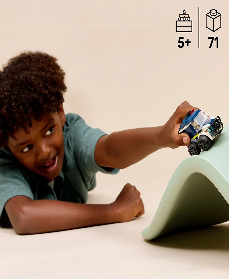 Lego City Rides Police Truck Building Toy 60481, 71 Pieces