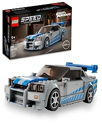 Lego Speed Champions 2 Fast 2 Furious Nissan Skyline Gt-r R34 76917 Toy Building Set, 319 Pieces