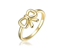 GiGiGirl Timeless Bow Shaped Polished Knot Ring 14K Gold Plated