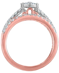 Macy's Diamond (3/4 ct. t.w.) Bridal Set Ring in 14k Two-Tone Gold