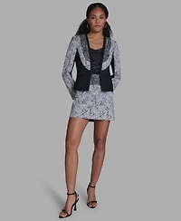 Bcbg Women's V-Neck Printed Wrap Jacket