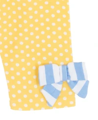 Rare Editions Baby Girls' Striped Ruffle Top and Leggings, 2-Piece Set