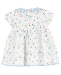 Rare Editions Baby Girls' Scallop Flower Embroidered Short-Sleeve Dress and Panty, 2-Piece Set