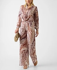 Guess Women's Tie-Front Printed Shirt