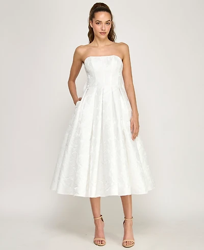 Alex & Sophia Women's Strapless Bustier Dress