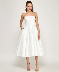 Alex & Sophia Women's Strapless Bustier Dress