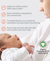 butterblu Baby Girls' Ashley Ruffle Shoulder Long-Sleeve Bodysuits 5-Pack