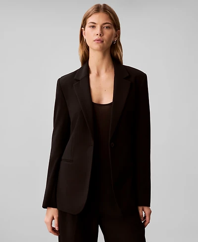 Calvin Klein Women's Notch Lapel Cinched Blazer
