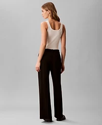 Calvin Klein Women's High Rise Wide Leg Pants
