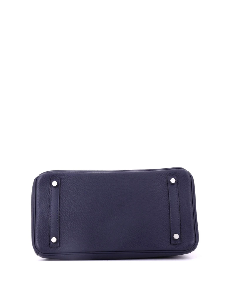 Pre-Owned HERMES Birkin 30 Handbag Verso Clemence with Palladium Hardware