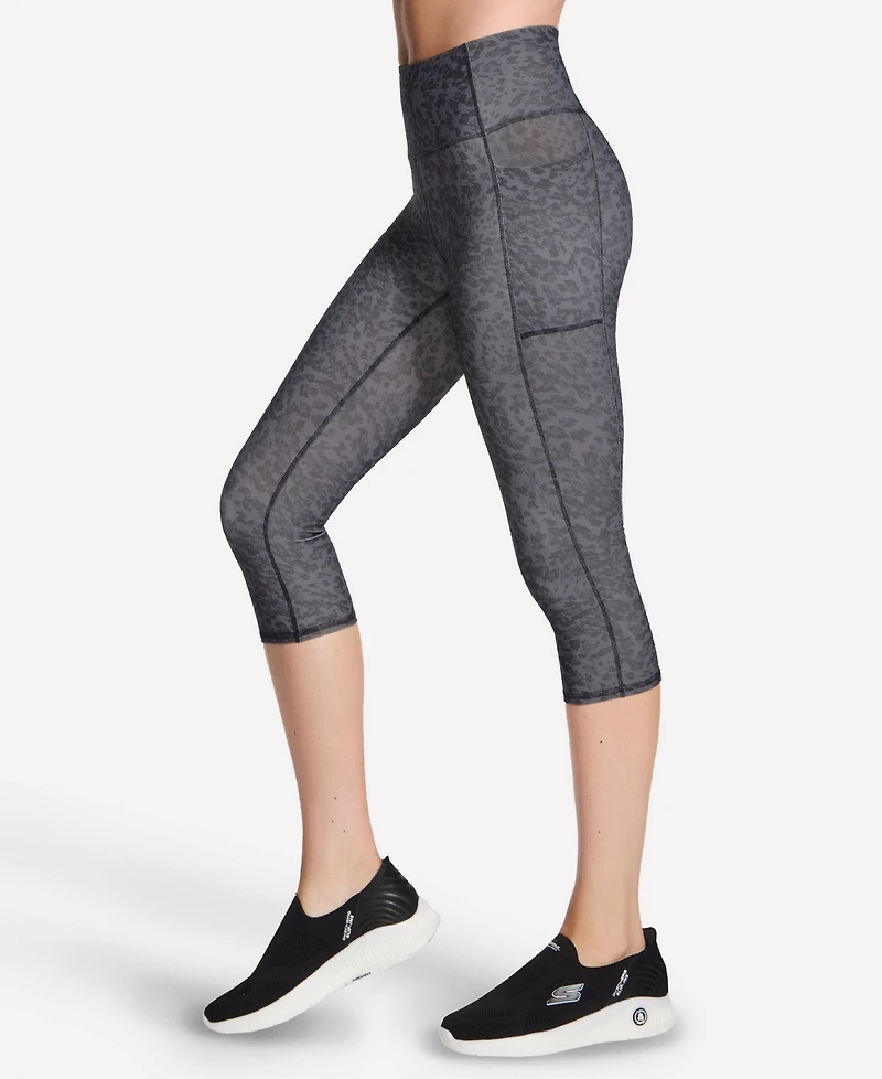 Skechers Women's Go Walk Printed High-Waist Capri