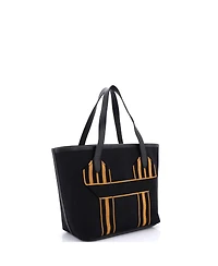 Pre-Owned HERMES Pursangle Tote Canvas with Leather