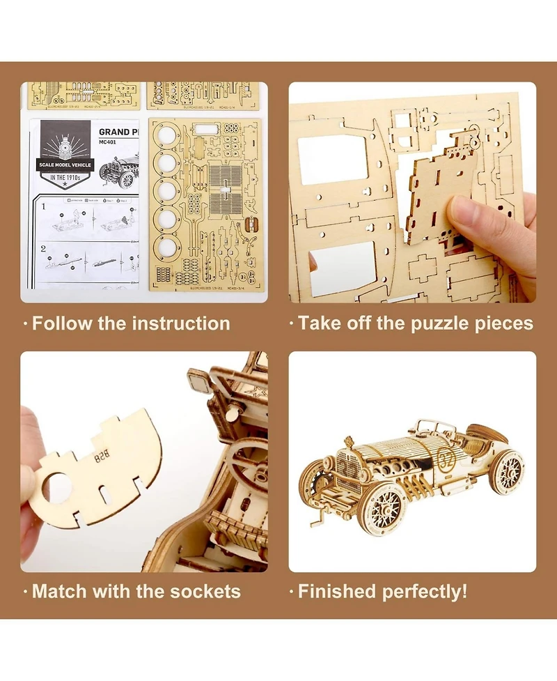 Robotime Model Car Kits - Wooden 3D Puzzles