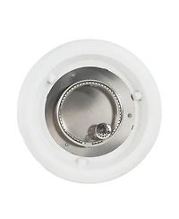 Flynama 40000 Btu Patio Mgo Propane Fire Pit White Round Design Adjustable Flame No Assembly Required