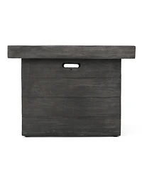 Flynama 32 Inch Square Mgo Fire Pit Grey Wood Pattern 40000 Btu Outdoor Propane Fire Table