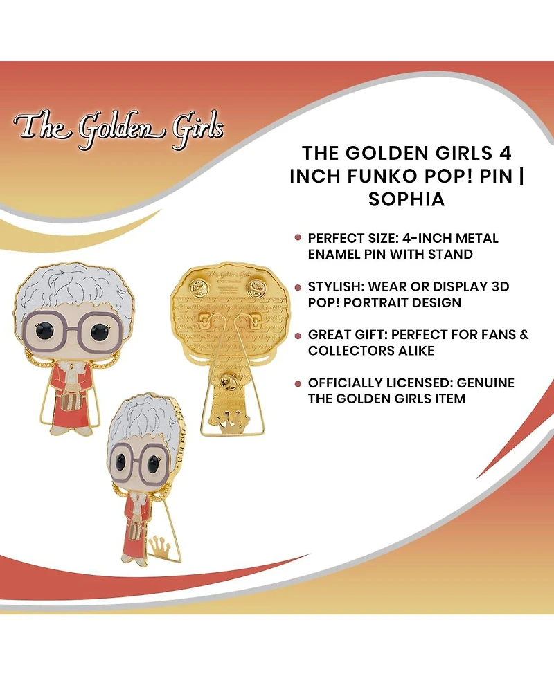 Funko The Golden Girls 4 Inch Pop! Pin | Sophia