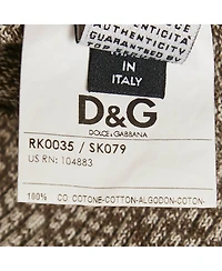 Pre-Owned Dolce & Gabbana Men's Grey Knit Panel Detail V-Neck Long Sleeve Sweater