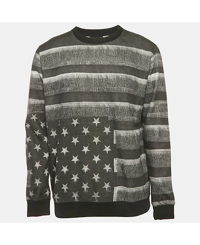 Pre-Owned Givenchy Men's Stars Print Cotton Crewneck Sweatshirt