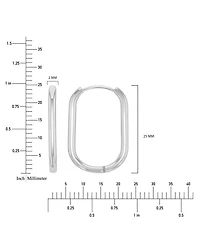 Roxy Waterproof Platinum 25mm Oval Hoop Earrings