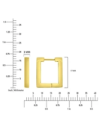 Roxy Waterproof Yellow Rectangle Huggie Earrings