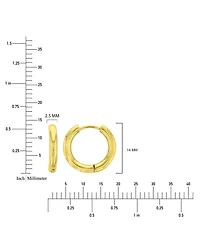Roxy Waterproof Yellow 14mm Huggie Earrings