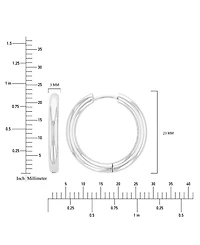Roxy Waterproof Platinum 23mm Hoop Earrings