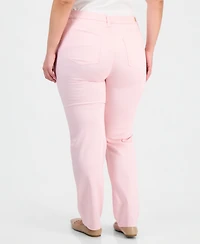 Jones New York Plus Lexington High-Rise Straight-Leg Jeans