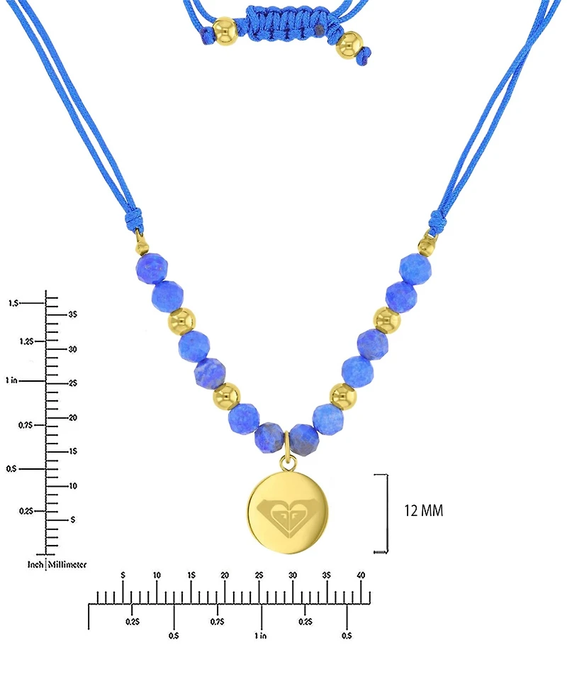 Roxy Waterproof Yellow Heart Labradorite Adjustable Necklace