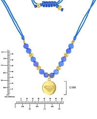 Roxy Waterproof Yellow Heart Labradorite Adjustable Necklace