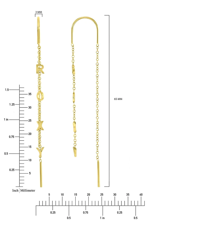 Roxy Waterproof Yellow 65mm Threader Earrings
