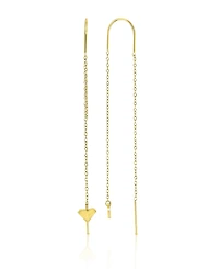 Roxy Waterproof Yellow 65mm Triangular Heart Pineapple Threader Earrings