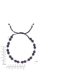 Roxy Waterproof Platinum Black Onyx Adjustable Bracelet