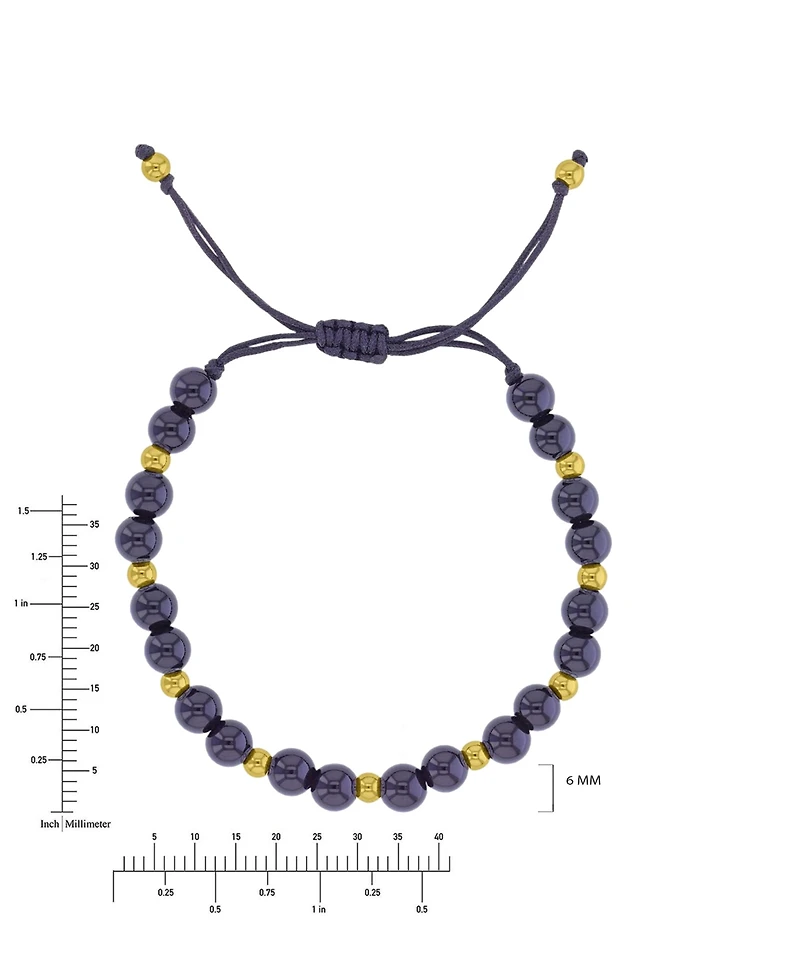Roxy Waterproof Yellow Black Onyx Adjustable Bracelet