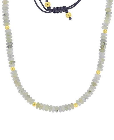 Roxy Waterproof Yellow Beads Onyx Adjustable Necklace