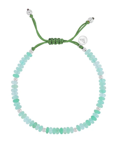 Roxy Waterproof Platinum Green Aventurine Adjustable Bracelet