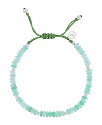 Roxy Waterproof Platinum Green Aventurine Adjustable Bracelet