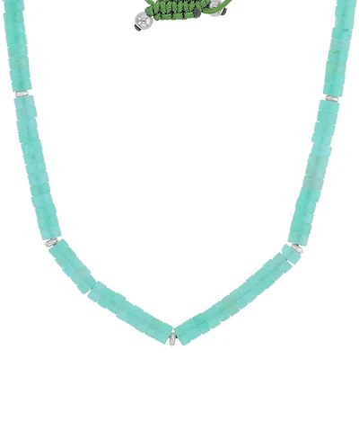 Roxy Waterproof Yellow Beads Green Aventurine Adjustable Necklace