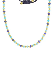 Roxy Waterproof Yellow Turquoise Labradorite Adjustable Necklace